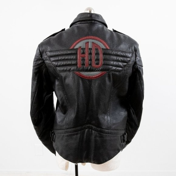 Vintage Harley Davidson Leather Biker Jacket Black - Picture 5 of 14